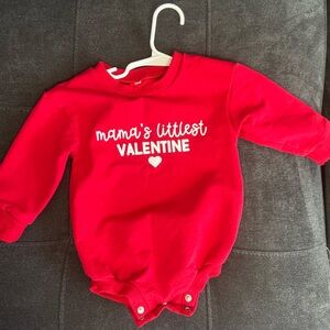 Red Valentine's Baby Onesie